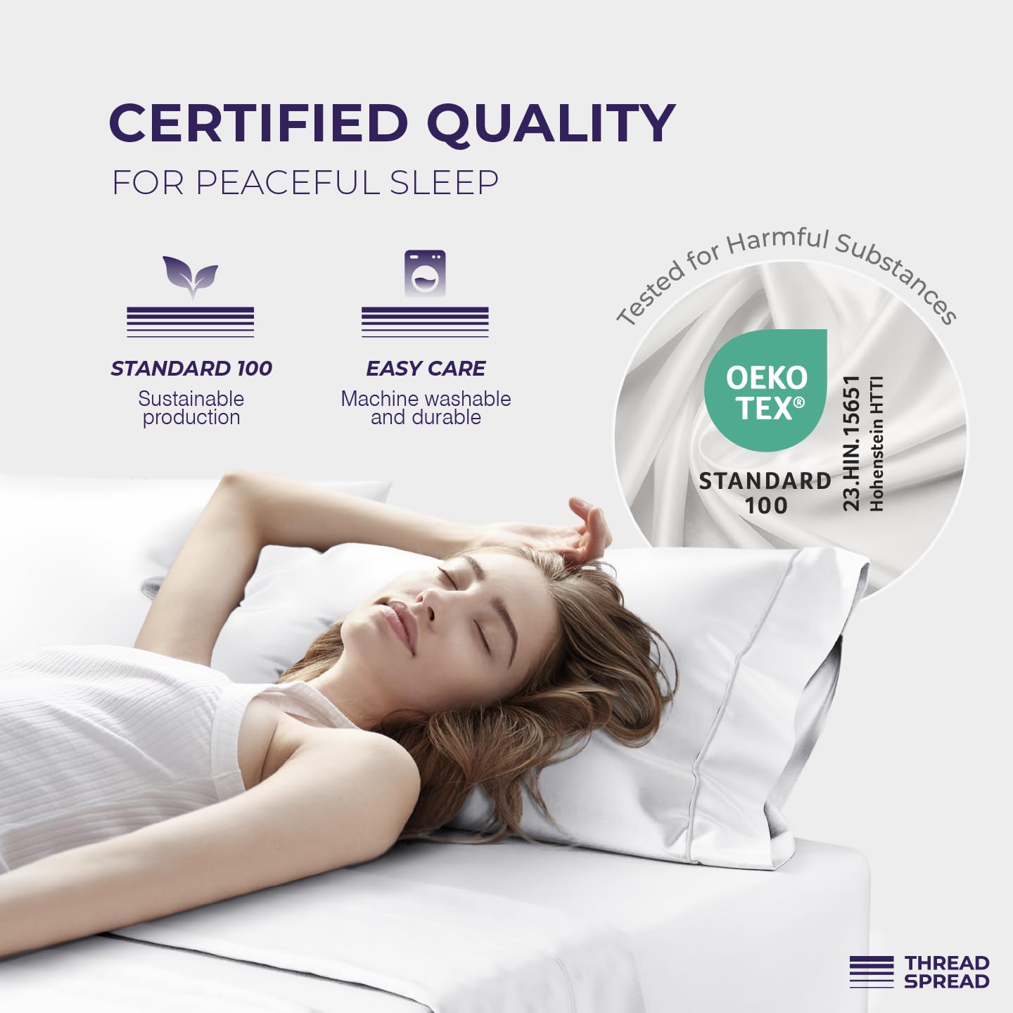THREAD SPREAD 100% Egyptian Cotton Pillow Cases Queen Size Set of 2 - Luxury 2000 Series Queen Pillow Cases (21” x 32”, White), Soft Cooling Envelope Closure Hotel Quality Egyptian Cotton Pillowcases