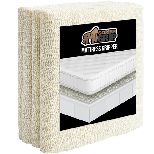 GORILLA GRIP Non Slip Mattress Gripper, Prevents Mattresses from Sliding and Holds Bed in Place, Pad Grips Beds, Sofa, Couch, Chair Cushions and Helps Keep Topper from Slipping, Easy Trim Pads