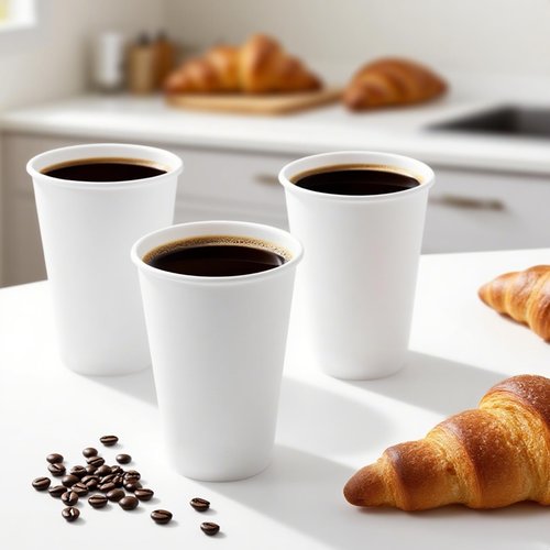 Cxsel Coffee Cups, 100 Count 12 Oz Paper Cups, Disposable Cups for Hot and Cold, Disposable Coffee Cups for Office Home Party