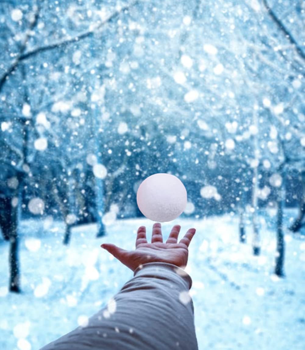 Supoice 20 Pack Snow Balls - Realistic 3-Inch Indoor & Outdoor Snow Fight Toys for Holiday Fun
