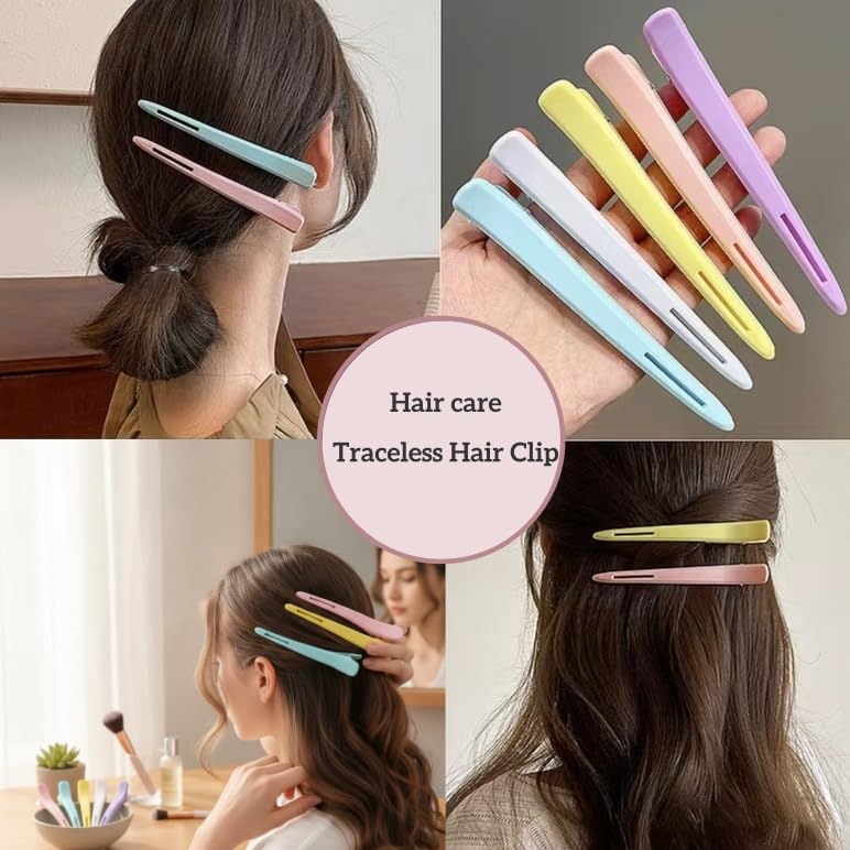 Duckbill Hair Clips 6-Pack – Colorful Sectioning Clips for Styling & Hair Cutting