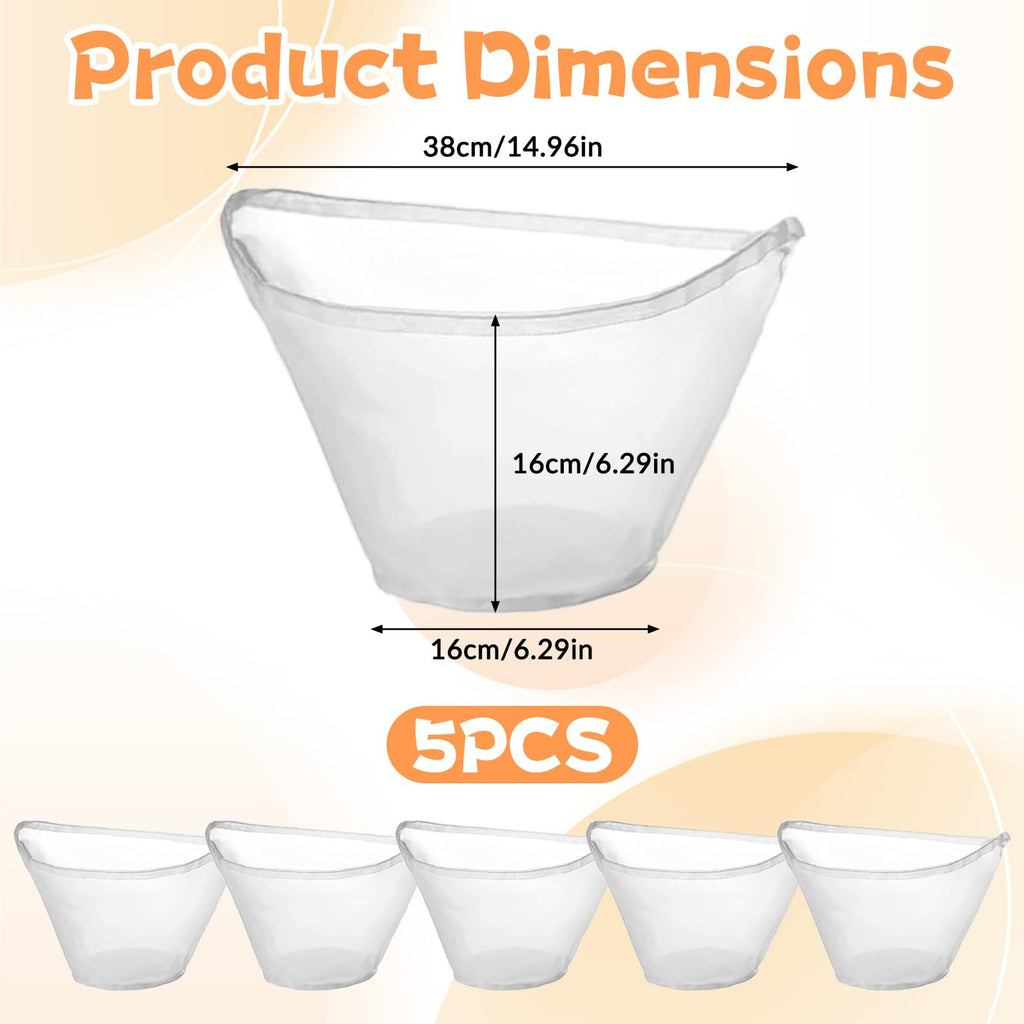 5 PCS Cheese Cloth Bags for Straining Reusable Nylon Fine Mesh Filter Bags Cheesecloth Bag Nut Milk Bag For Nut Milk, Dumpling Fillings, Juice, Cooking and Cheese Making 15 Inch
