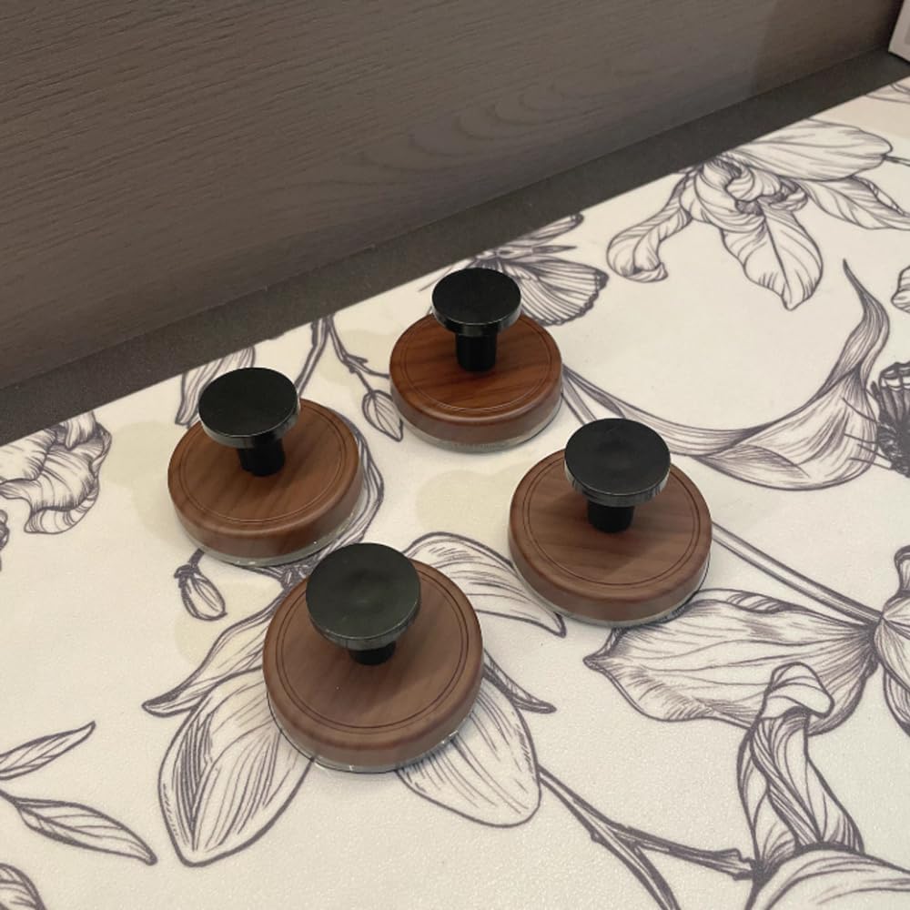 Natural Walnut Wood Wreath Hanger by [Brand Name] - Decorative Suction Cup Hooks for Front Door | 3PCS