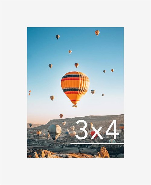 JCJMY 3x4 Black Picture Frame - Shatter Resistant Plexiglass for Tabletop or Wall Display