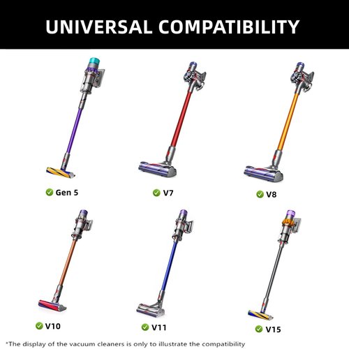JEDELEOS Flexible Crevice Tool for Dyson V7 V8 V10 V11 V12 V15 V15s Gen 5 Vacuum Cleaner, 22 Inch Dryer Lint Attachment Kit for Corners and Gaps Cleaning