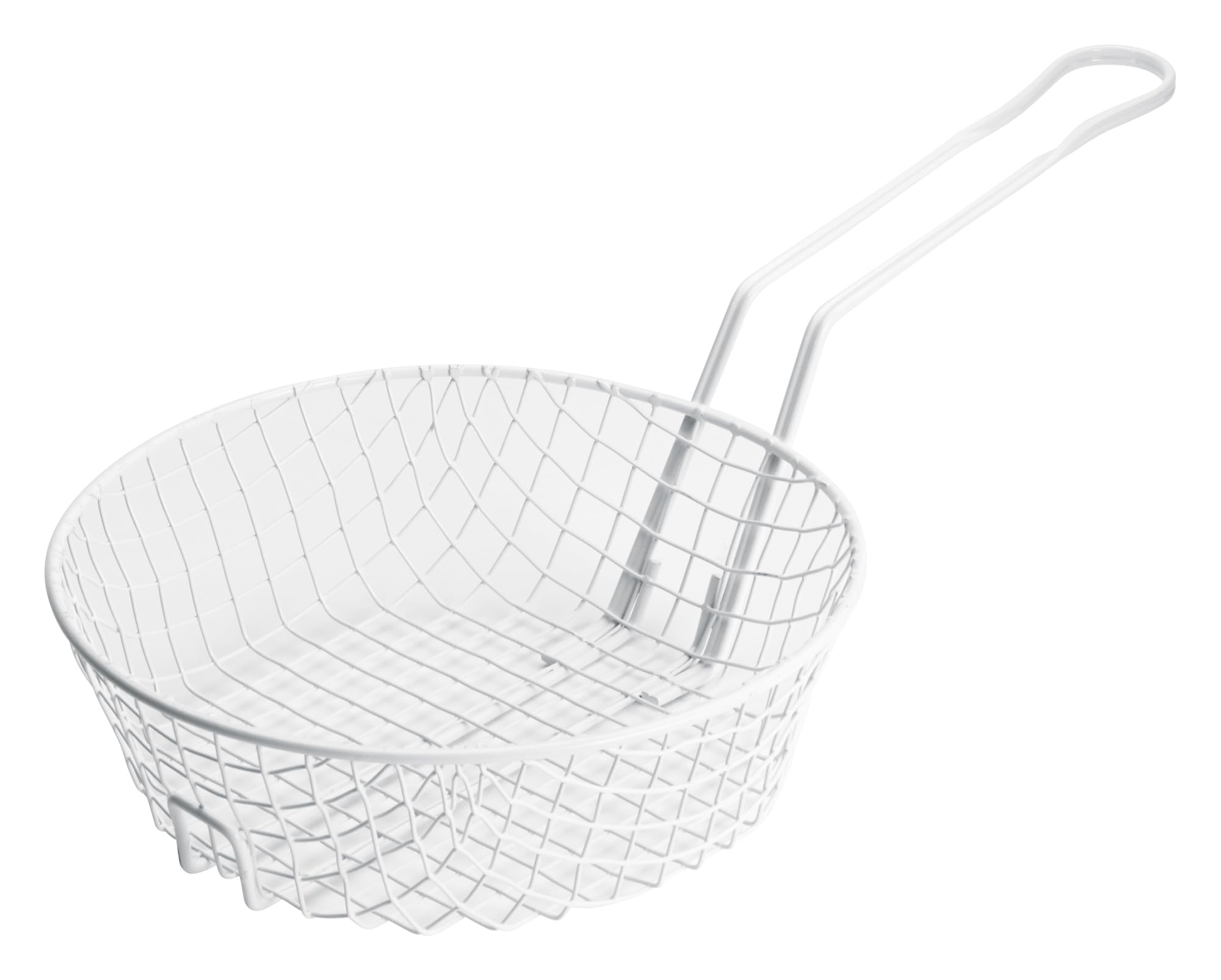 Winco 10" Breading Basket, Coarse Mesh, White Plastic Coating