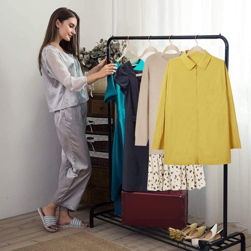 VECELO Premium Velvet Clothes Hangers Suit Heavy Duty (50 Pack)-Non Slip & Space-Saving with 6 Finger Clips & Tie Rack Excellent for Men and Women,Beige