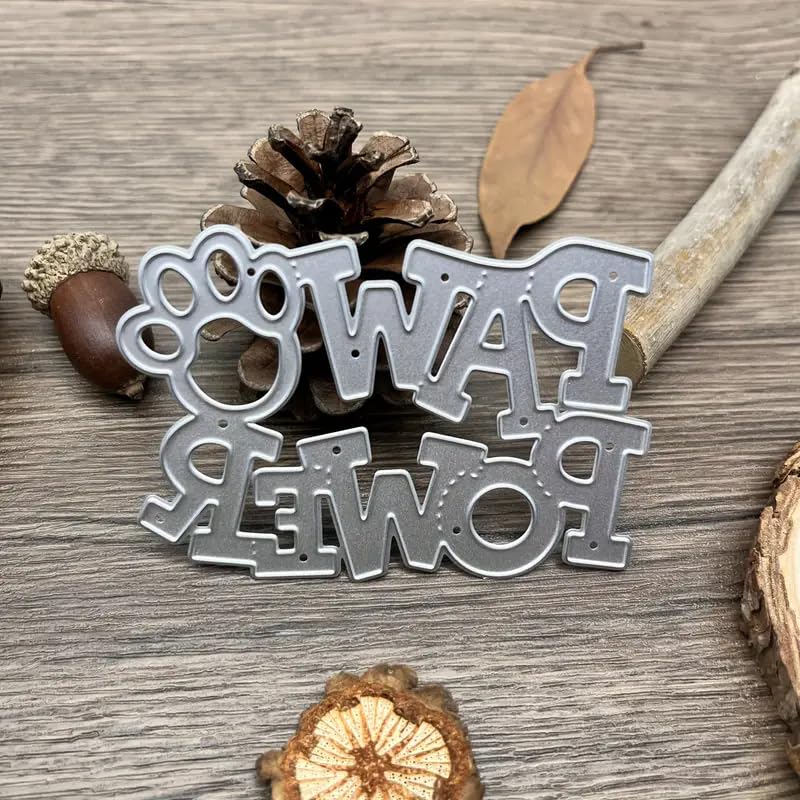 Metal Cutting Dies Cat Claws Paw & Flower Branch Stencil for Scrapbooking