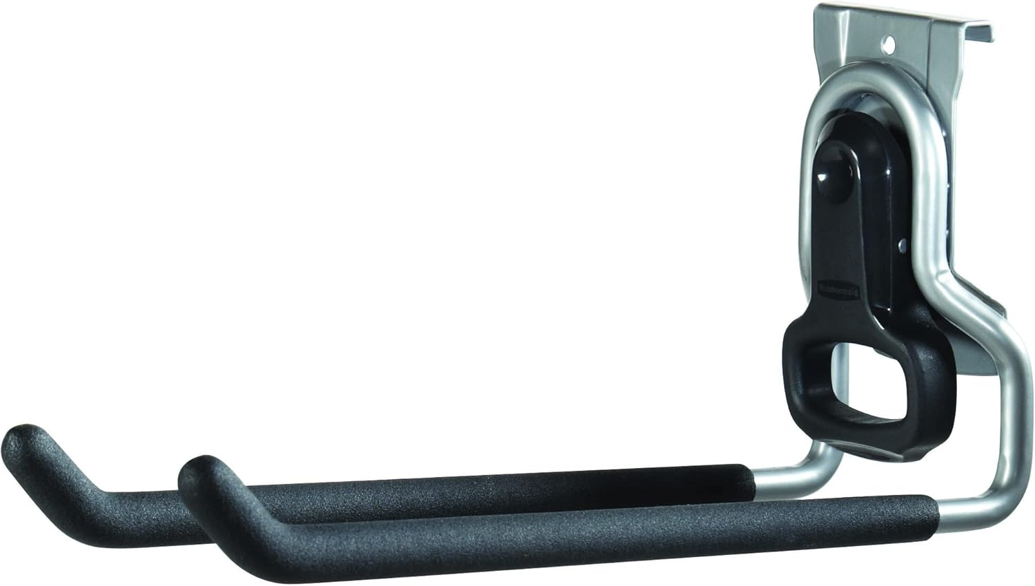 Rubbermaid FastTrack Rail Multi-Purpose Hook - 50 lbs Capacity Satin Nickel Wall-Mounted Storage Solution
