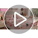 Pink Christmas Nutcracker Bed Sheets Set Queen Size No Flat Sheet Christmas 07