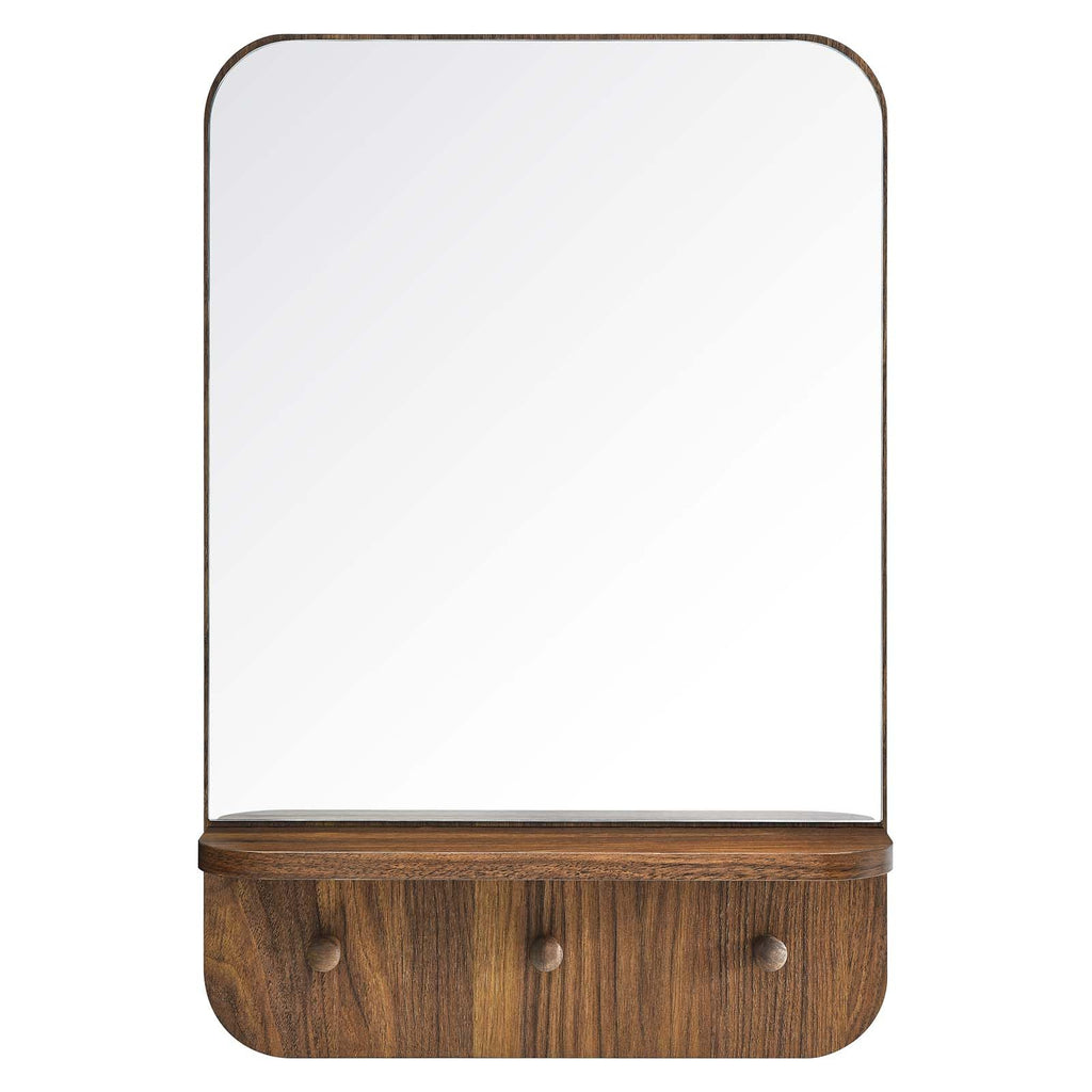 Modway EEI-6348-WAL Lumina Mirror, Walnut
