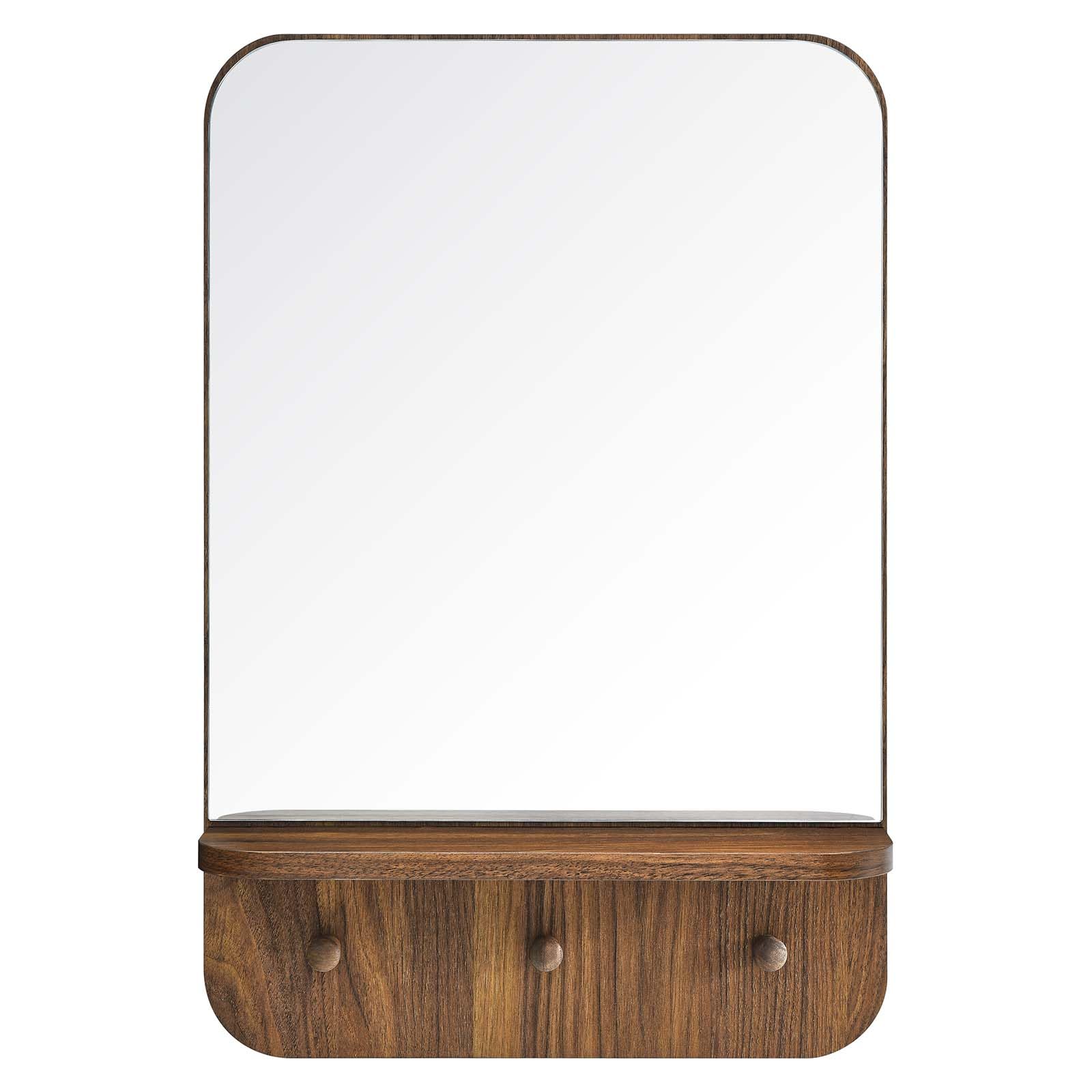 Modway EEI-6348-WAL Lumina Mirror, Walnut