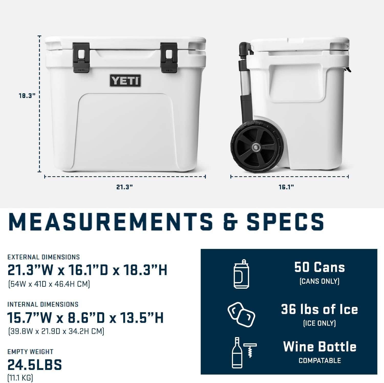 YETI Roadie 32 Cooler - Durable Wheeled Design for Easy Transport | Ideal for Outdoor Adventures