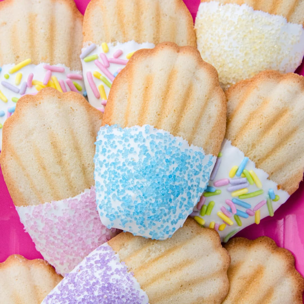 Sweets Indeed Dye-Free Pastel Sprinkles - Vibrant Yellow, Blue, Purple & Pink | 2.75 Ounces Edible Cake Decorations
