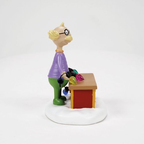Department 56 Dr. Seuss Grinch Village Accessories The Lightbulb Tester Figurine, 3 Inch, Multicolor