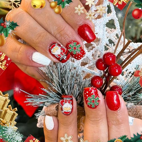 Giata 30 Pcs Christmas 3D Alloy Nail Art Charms & Pendants