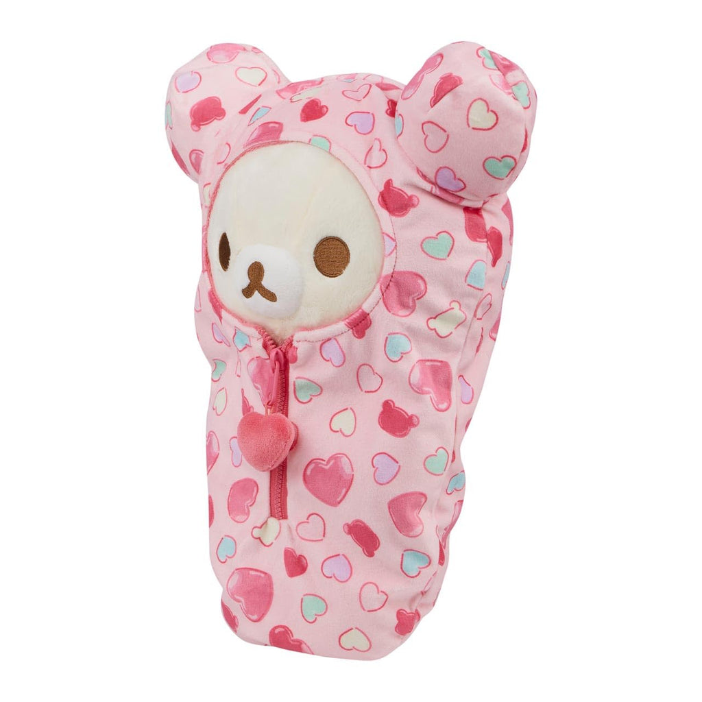 San-X Original Rilakkuma Hearts Sleeping Bag Plush - 15" Korilakkuma