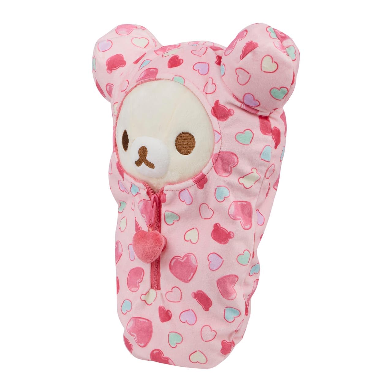 San-X Original Rilakkuma Hearts Sleeping Bag Plush - 15" Korilakkuma