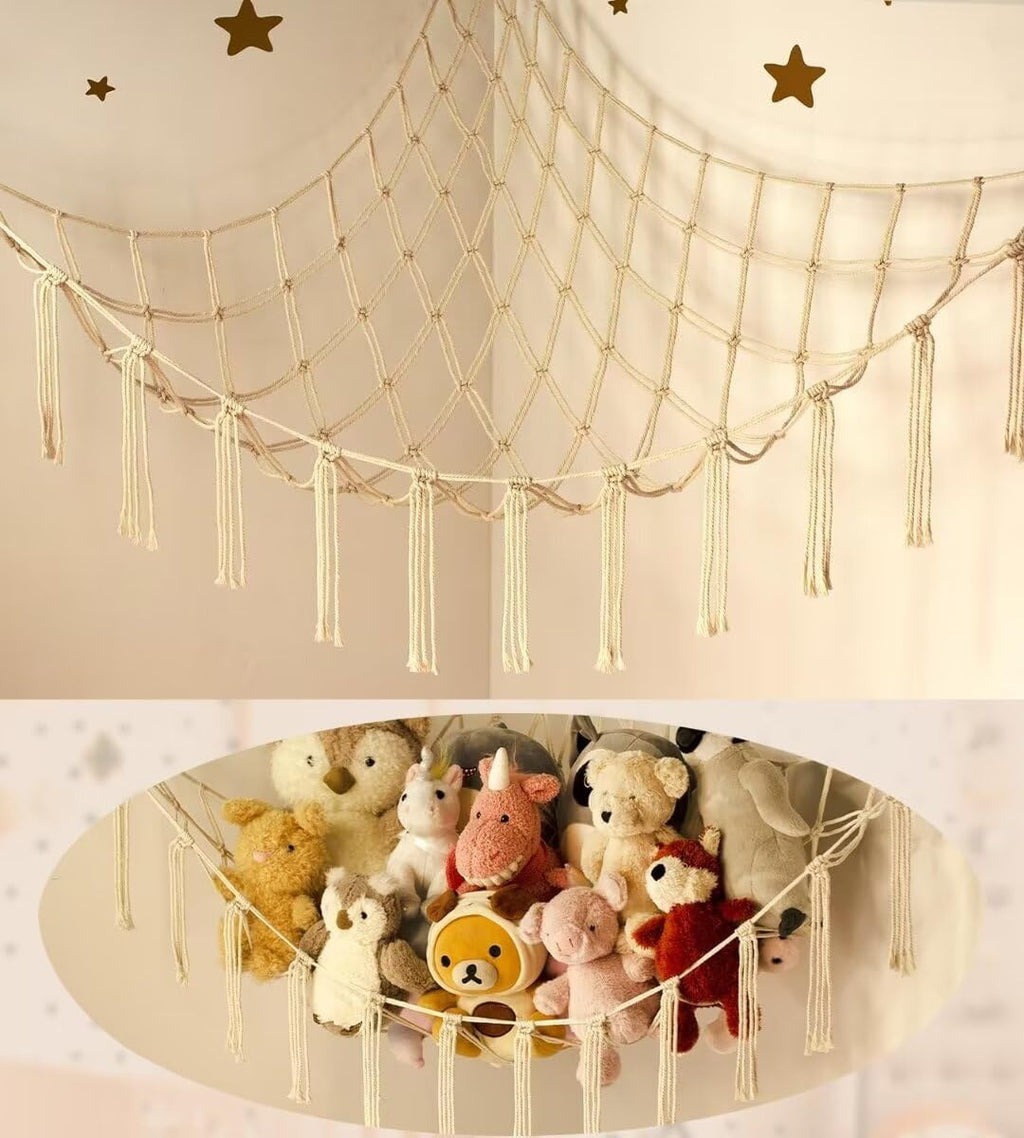 Skiennix Stuffed Animal Storage Hammock - Large Toy Organizer for Kids' Room Decor | Plush Holder for Nursery