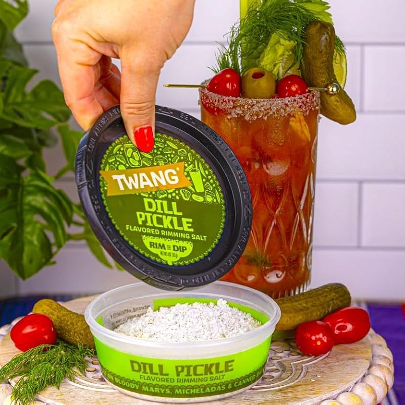 Twang Dill Pickle Rimming Salt - 4oz Pack for Cocktails & Mocktails