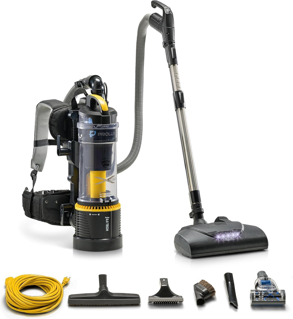 Prolux 2.0 Commercial Bagless Backpack HEPA Vacuum - Powerful Pro Model with Enhanced Suction