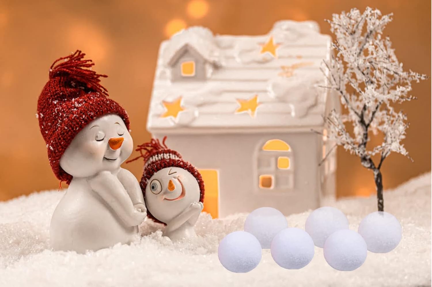 Supoice 20 Pack Snow Balls - Realistic 3-Inch Indoor & Outdoor Snow Fight Toys for Holiday Fun