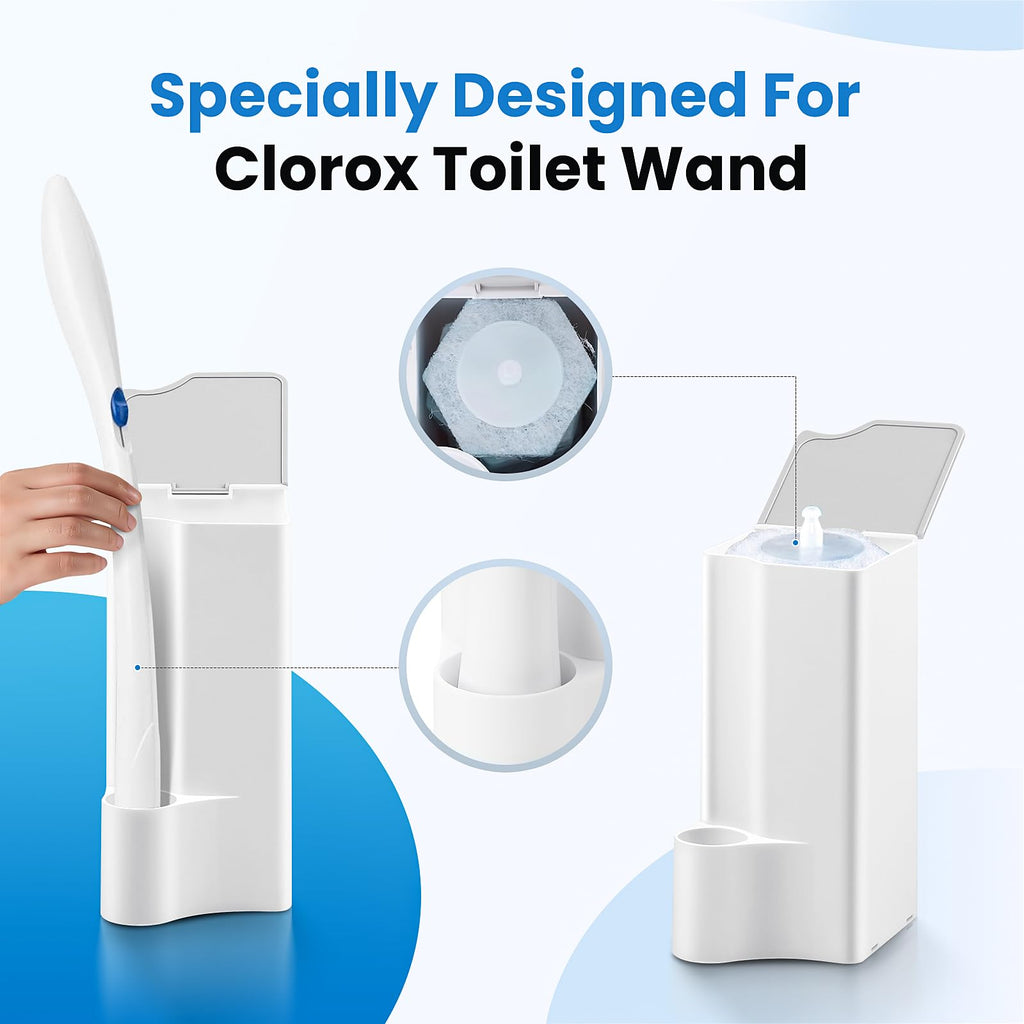 2 Pack Toilet Wand Holder for Clorox Toilet Wand, Compatible with Clorox Toilet Wand Starter Kit Only