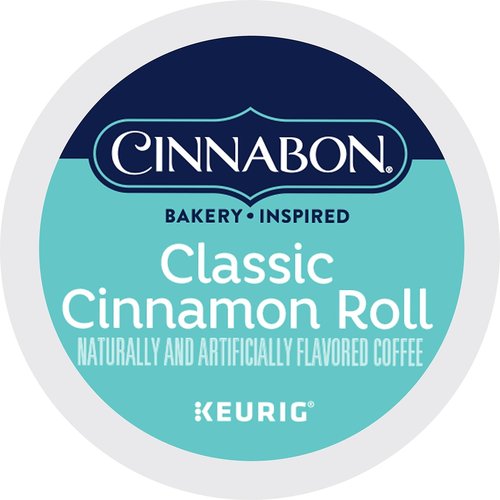 Cinnabon Classic Cinnamon Roll Keurig Single-Serve K-Cup Pods, Light Roast, 24 Pods Per Pack, Case Of 4 Packs