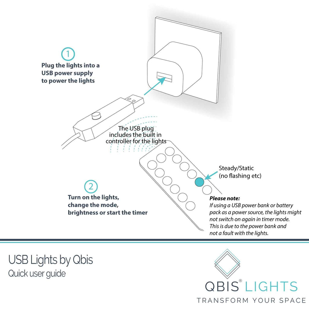 QBIS Warm White Fairy Lights on Copper Wire, 100 Micro LED String Lights with USB Plug, Timer, Multi Function, Adjust Brightness, Pretty Micro LED Christmas Lights