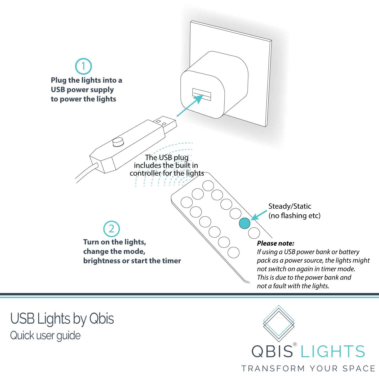 QBIS Warm White Fairy Lights on Copper Wire, 100 Micro LED String Lights with USB Plug, Timer, Multi Function, Adjust Brightness, Pretty Micro LED Christmas Lights