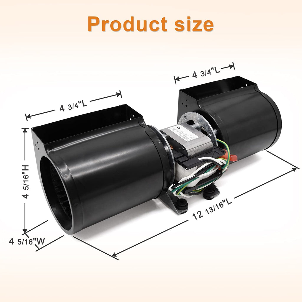Adviace GFK-160 GFK-160A Fireplace Blower Fan Kit for Heat-N-Glo, Heat and Glow, Heat&Glo, Hearth and Home, Superior, Quadra-Fire Fireplaces, FAB-1600 FAB-1100 HB-RB168 1601881 950-3315 Blower Kit