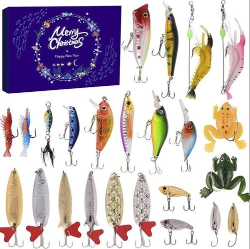 Advent Calendar Fishing Lures - 24 Days Countdown Gift for Men, Teens & Boys | Perfect Christmas Surprise