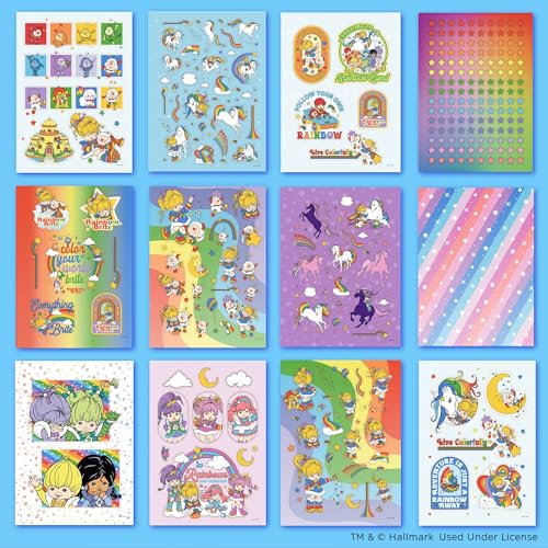 Rainbow Brite Sticker Book with 1500+ Stickers | Travel-Friendly for Crafts & Journals