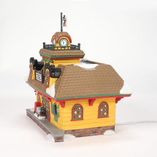 Department 56 Mickey Mouse Train Station | Lit Building Decor, 5.67 Inch, Multicolor