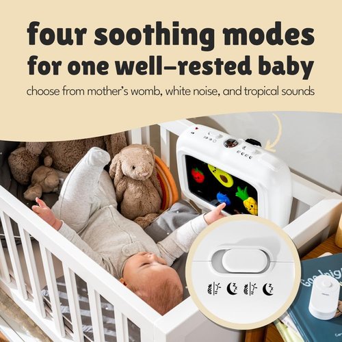 Dreams Baby Soother - Portable Sound Machine & Nightlight | Gentle Motion & Calming Sounds | Clip-On for Crib & Car Seat
