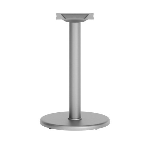 Flash Furniture Beverly 18" Round Restaurant Table Base with 3" Diameter Table Height Column, Commercial Cast Iron Restaurant Round Table Base, Silver