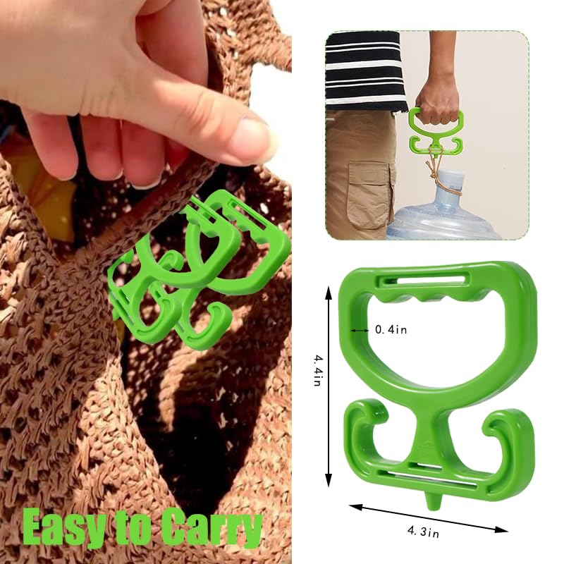 Grocery Bag Carrier - 2 Pack Heavy-Duty Holder with Ergonomic Grip