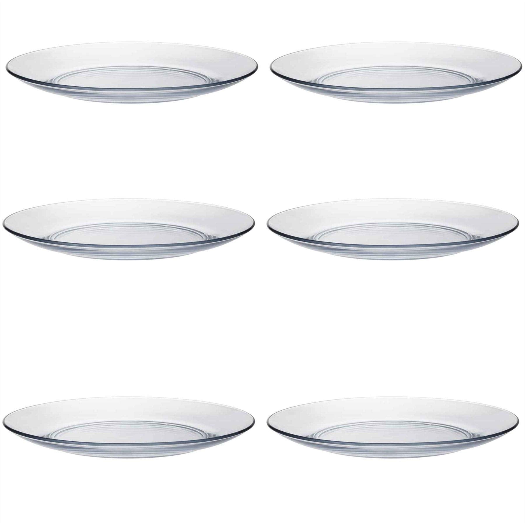 Duralex Lys Clear Glass 11 Inch Dinner Plate, Set Of 6