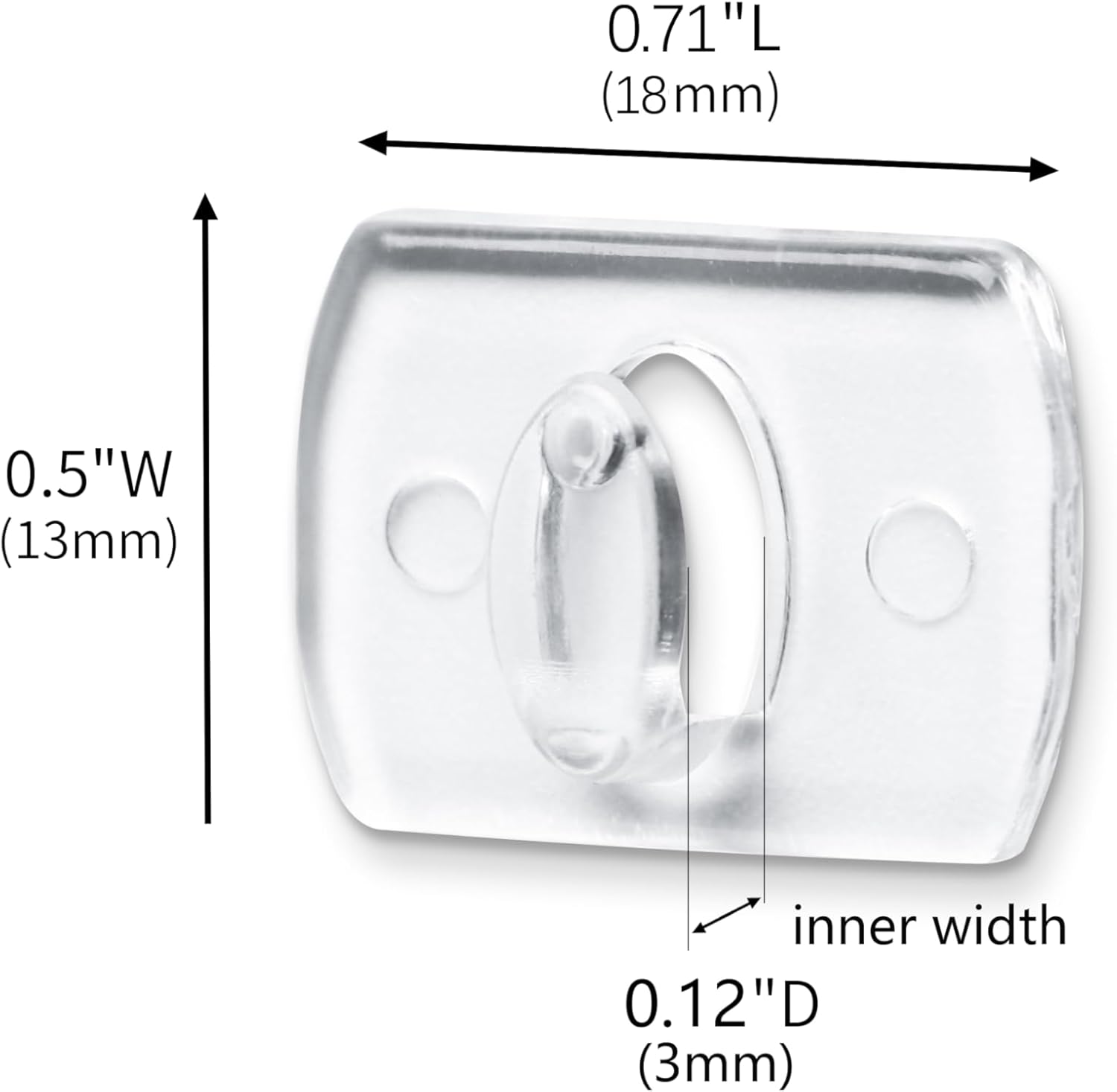 MOVELYST Mini Clear Light Clips - 100 Damage-Free Indoor Wall Hooks with 120 Adhesive Strips for Easy Christmas Decoration