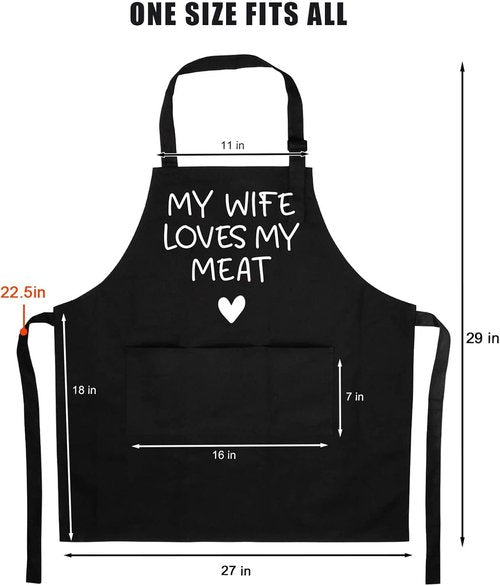 Fairy's Gift Funny Husband Apron - Cool Anniversary & Birthday Gift for Men | Grilling Apron with Pockets