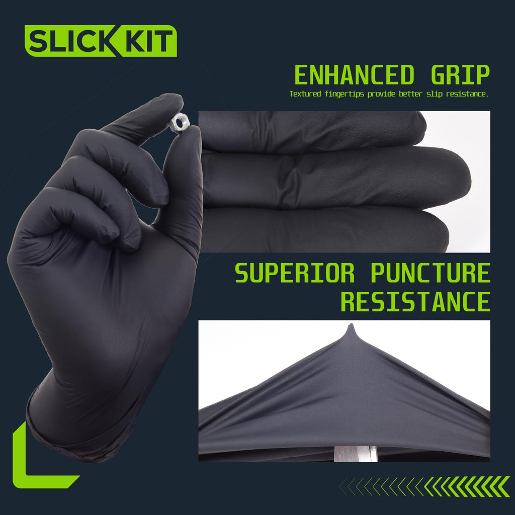 Nitrile Gloves by [Brand Name] - 4 Mil Latex-Free, Powder-Free Industrial Gloves | Black, Large (Pack of 100)