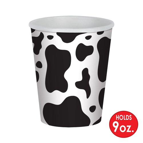 Beistle , 24 Piece Cow Print Beverage Cups, 9 Ounces
