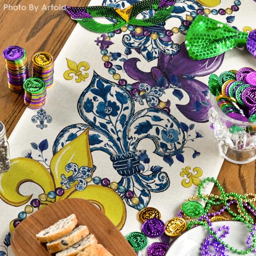 Carnival Bead Table Runner for Holiday & Party Decor 13x72 Inches