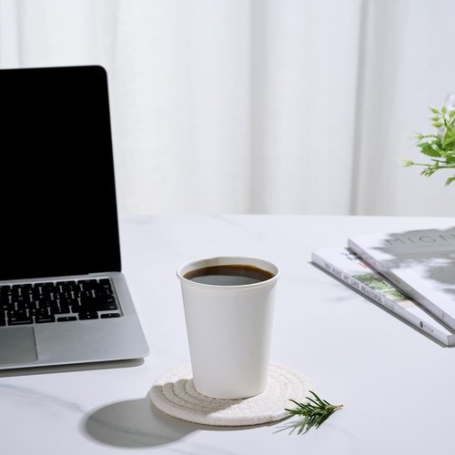 LITOPAK 1000 Count Coffee Cups 8 oz, Bulk Paper Cups 8 oz, Hot Beverage Drinking Cups for Office, Home, Party, and Events