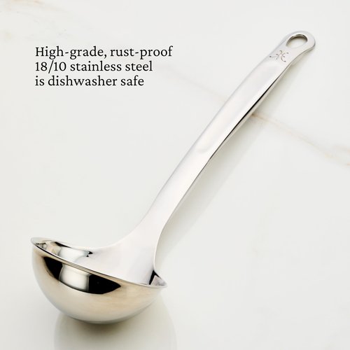 Hestan Provisions Chef's Tools, Ladle (13-Inch/ 5 Ounce), Artisan-Polished Stainless Steel