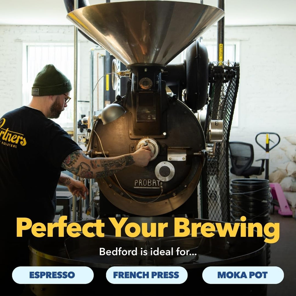 Partners Coffee Roasters - Whole Bean Espresso Coffee - Fruity & Complex Flavor | 12oz, Medium Roast - Lab Tested in NYC