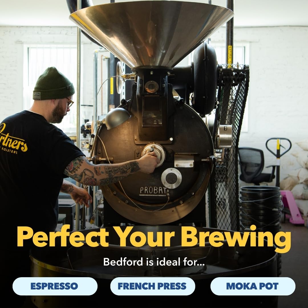 Partners Coffee Roasters - Whole Bean Espresso Coffee - Fruity & Complex Flavor | 12oz, Medium Roast - Lab Tested in NYC