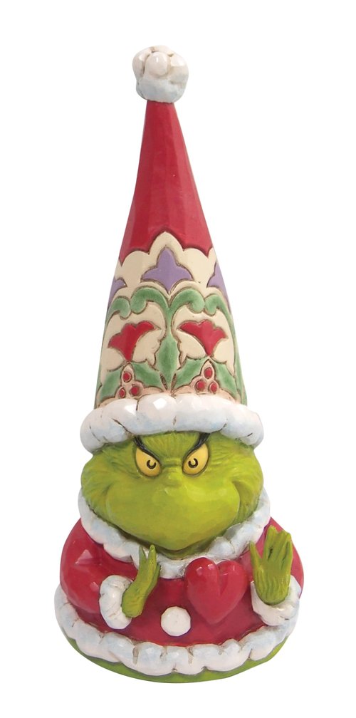 Enesco Jim Shore Dr. Seuss The Grinch Gnome with a Large Heart Figurine, 7.25 Inch, Multicolor