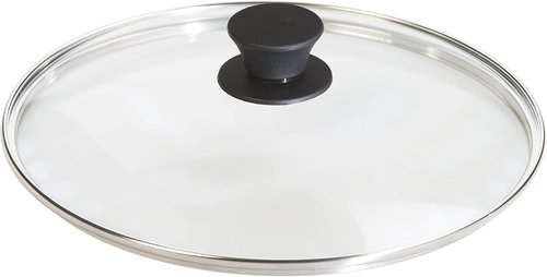 Lodge Round Tempered Glass Lid - Versatile 10.25 Inch Lid for Skillets, Pans & Dutch Ovens - Dishwasher & Oven Safe Up to 400°
