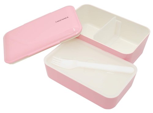 Bento Bite Dual from TAKENAKA, Eco-Friendly and Sustainable Japanese Style Bento Lunch Box (Candy Pink)